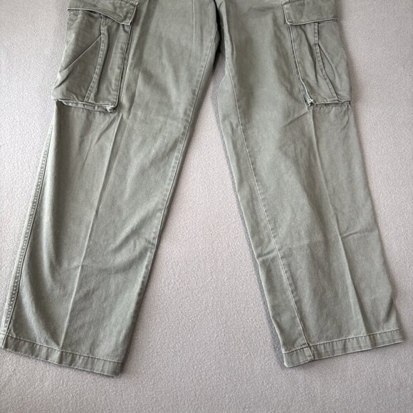 VINTAGE Bugle Boy Pants Men’s 36 Green Baggy Cargo Skater Grunge Y2K Relaxed 90s - Picture 6 of 16